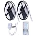 TINGKAM Led Strip Lights Kit 32.8 Ft (10m) 300 LEDs Waterproof 5050 SMD RGB LED Flexible Lights with 44key ir Controller and Power Supply for Home,Kitchen,Sitting Room and Bedroom Decoration-White