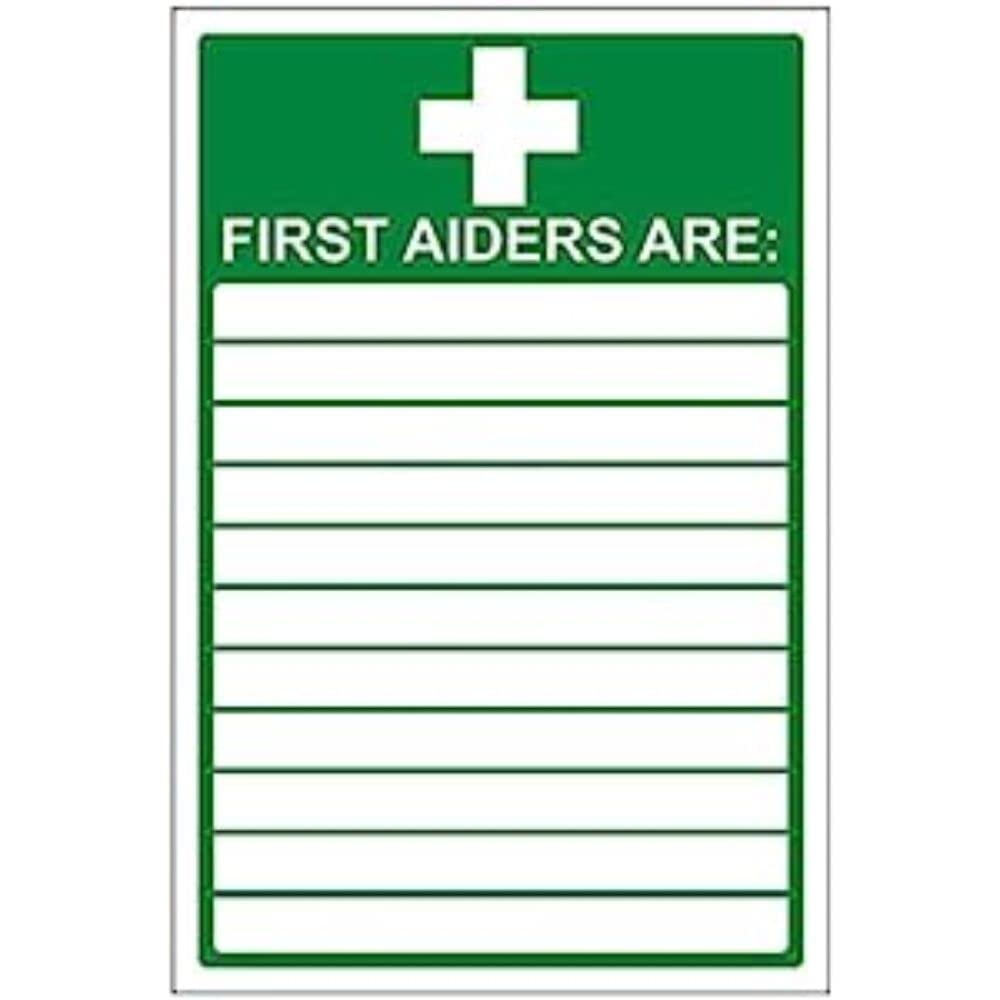 V Safety Eco Friendly First Aid General - First Aiders are - 150 x 200 mm Safety Sign