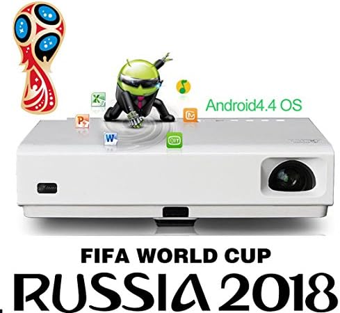 DLP LED Laser Projector, Deeirao Home Theater 3D Projector Support 1080P Full HD Android4.4 Quad Core 6000LED Lumens Hdmi USB3.0 WLAN Bluetooth4.0 with Portable Bag Youtube Facebook White MK65X