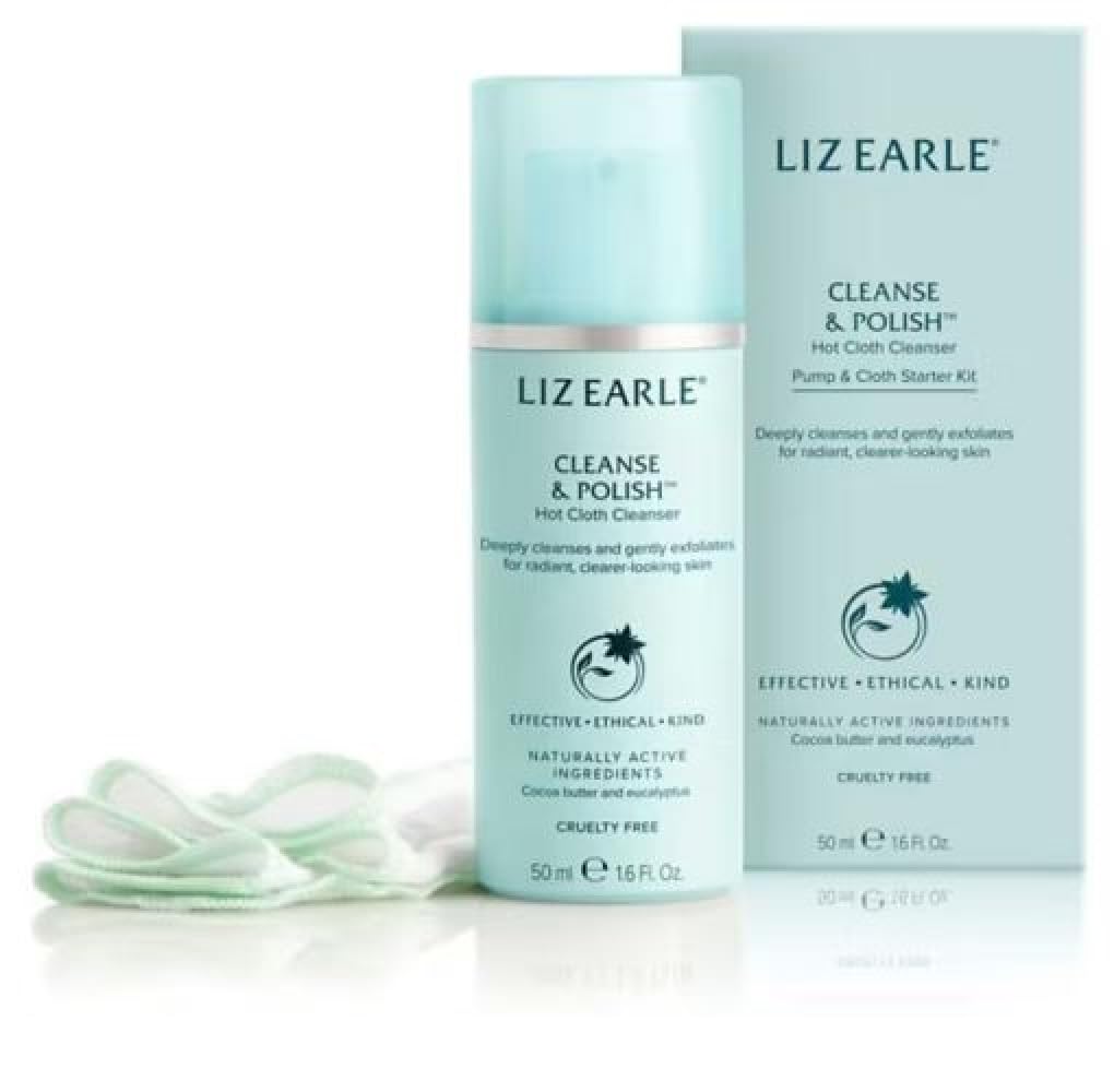 Liz Earle Cleanse & Polish 50ml Pump with Muslin Cloth