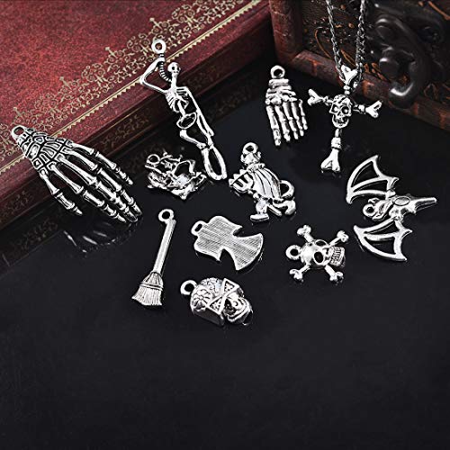 LANBEIDE 60 PCS Assorted Charms Wholesale Mixed Halloween Christmas Charms Pendants for Jewelry Making and Crafting DIY Necklace Bracelet Earrings