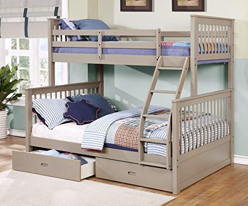 Basic Archie Twin Over Full Bunk Bed - Sand Wash