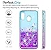 LeYi Compatible with Samsung Galaxy A20 Case, Galaxy A30 Case with 2PCS Tempered Glass Screen Protector for Girls Women, Glitter Clear Phone Case for Samsung A30/ A20 Teal/Purple