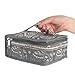pureGLO Essential Oil Case to Protect Your Precious Oils - Holds 30 Bottles (5ml, 10ml & 15ml) - Perfect for Travel or Storage (Grid)