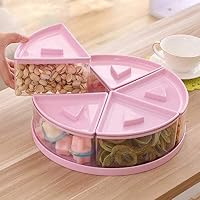 AOLIr Fruit Bowls 2-Piece Set - Fruit Dish Plate, Home Plastic Dried Fruit Melon Nut Fruit Display Stand, Pink/Blue
