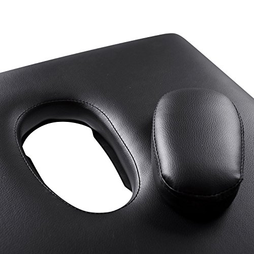 Angel USA Ultra Light Weight Sturdy Aluminum Frame 84"L Portable Massage Table Facial SPA Bed Tattoo w/Free Carry Case, Face Cradle, Arm Rests (Black) - Thumbnail 4