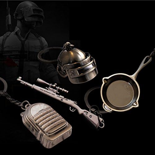 for PUBG Pistol Helmet Backpack Flat pom Keychain Four-Piece (PUBG Four Pieces)