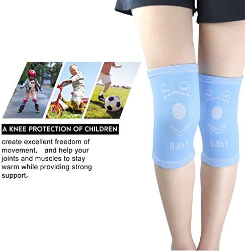 1 Pair Knee Sleeve Support for Running, Crossfit, Basketball, Joint Pain Relief (Blue, S)