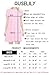 AUSELILY Women's Long Sleeve Pleated Loose Swing Casual Dress With Pockets Knee Length (Gray, XL)