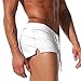 Sasairy Mens Swim Trunks Pants Swimwear Shorts Slim Wear Front Tie with Pocket at Back Side,White Asian XL/US-L(Waist:35.04