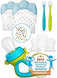 Teething Mittens for Babies with Baby Food Feeder