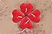 wonsain Heart Shaped Smokeless Tealight Candles, 50 Pack Unscented Tea Lights Romantic Love Candles Bulk for Home Decor, Wedding, Birthday, Party, Halloween, Christmas, Festival (Red)