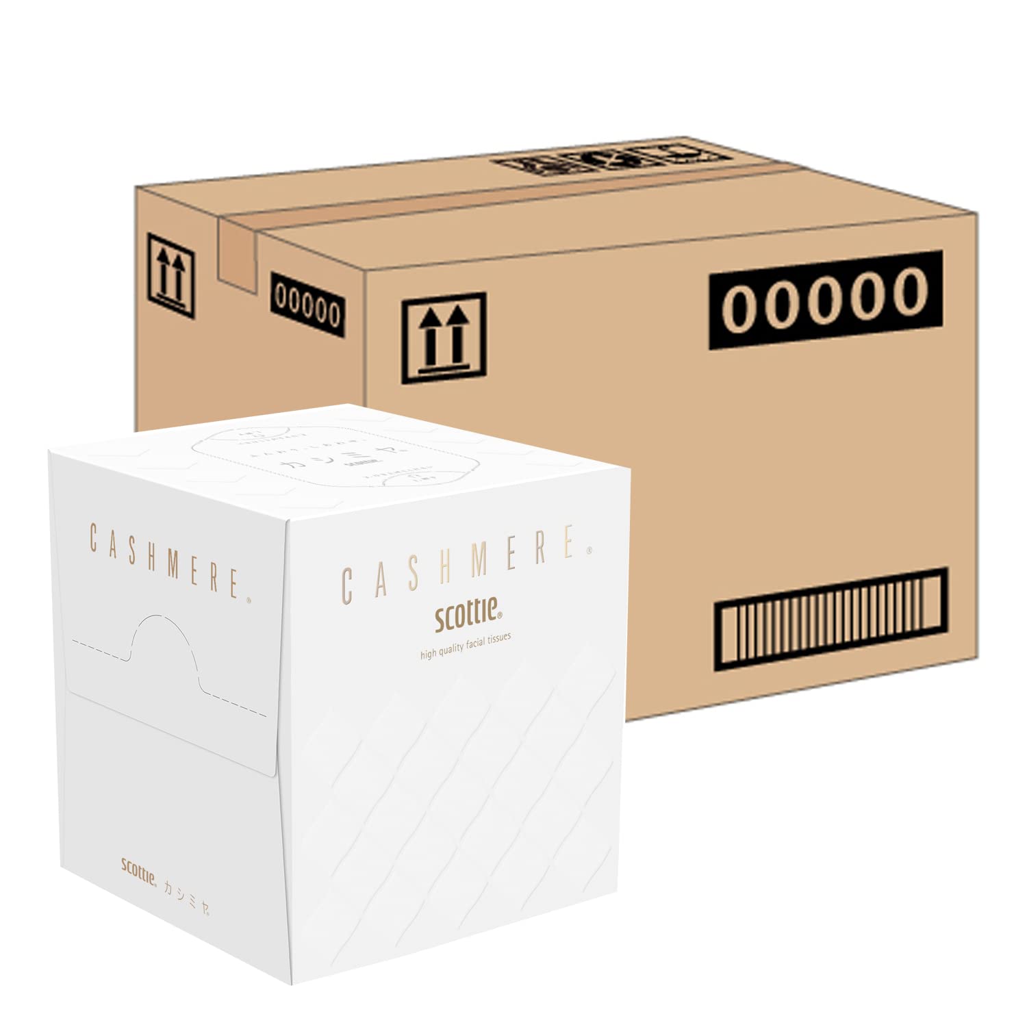 【ケース販売】 スコッティ カシミヤ ティシュー キューブ 160枚(80組) ×12箱入り商品画像