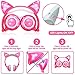 Kids Headphones Glowing Cat Earphones Over/on Ear with LED USB, Rechargeable Wired Foldable Game Headset for Girls Boys Toddlers Phone PC, Learning Education Toys Holiday Christmas Birthday Giftsthumb 4