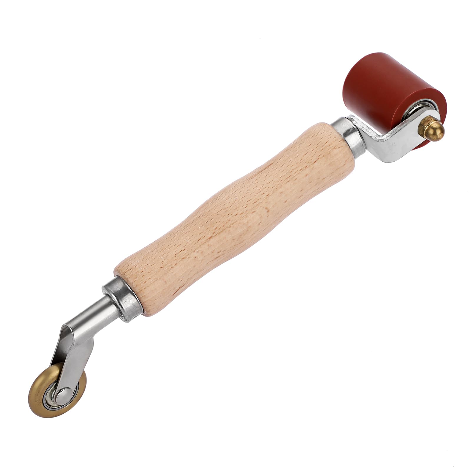 IGNPION 2 in 1 Welding Handheld Roller, 40mm Silicone Seam Roller and 6mm Interal Corner Brass Penny Roller for PVC/TPO/EPDM Ply Roofing Tape, Sound Deadening, Banner, Wallpaper