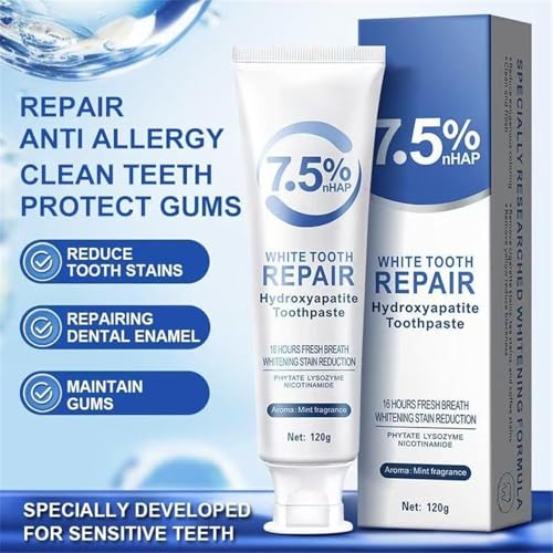 HYDROXYAPATITE TOOTHPASTES FOR ENAMEL PROTECTION AND TOOTH STRENGTHENING, GENTLE MINT, FRESH BREATH, DAILY USE FOR ORAL HEALTH(4.23OZ) (1)