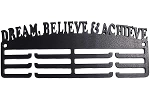 3 Tier Medal Display Hanger Wall Mounted Stainless Steel Heavy Duty Medal Rack with Inspirational Words