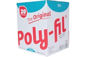 Fairfield The Original Poly-Fil, Premium Polyester Fiber Fill, Soft Pillow Stuffing, Stuffing for Stuffed Animals, Toys, Cloud Decorations, and More, Machine-Washable Poly-Fil Fiber Fill, 20 lbs. Box