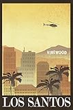 Los Santos Retro Travel Art Print 24 x 36in