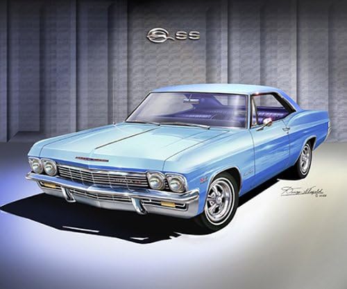 1965 CHEVORLET IMPALA SS - ART PRINT POSTER BY ARTIST DANNY WHITFIELD - SIZE 16 X 20