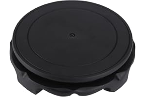 Cabilock Rotatable Round Wooden Vase Base 6.7 Inch Decorative Display Stand for Flower Pots Aquarium Ornaments Indoor Outdoor