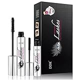 DDK 4D Silk Fiber Lash Mascara Waterproof Eyelash Extension, crazy-long Style, Warm Water Washable Mascara