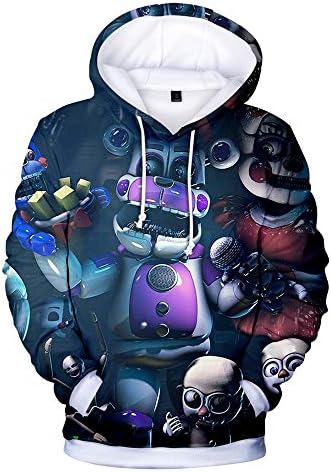 Boys Kids 3D Five Nights at Freddy's Hoodie Hooded Sports Sweatshirt