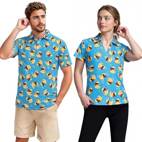 Matching Golf Shirts for Couples Funny Golf Polo Shirts for Men Women Fun Duck Short Sleeve Polo Shirts Couples Matching Outfits at Amazon