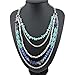 Bocar Layered Strands Simulated Turquoise Statement Chunky Necklace for Women Gifts (113)
