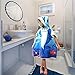 Elite Trend Kids' Hooded Towel & Bathrobe – Super Soft, Absorbent Poncho for Boys & Girls, Ideal for Beach, Pool & Bath, Cozy Cover-Up for Toddlers & Kids, Ages 1-7, Shark