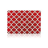 TopCase Quatrefoil / Moroccan Trellis Red Ultra Slim Light Weight Rubberized Hard Case Cover for Macbook Air 13