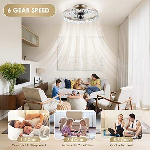 Kamlam Modern Low Profile Ceiling Fan and Remote, 20\