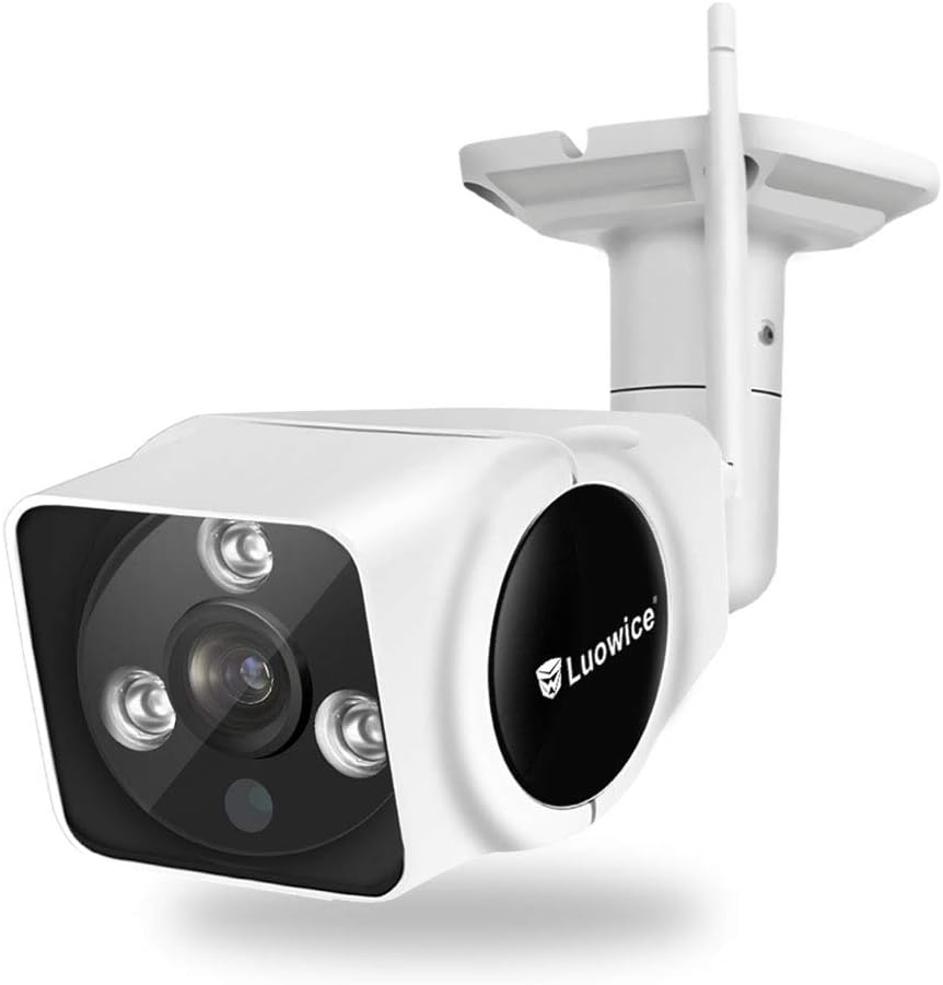 Luowice WiFi Security Camera Outdoor Wireless IP Camera with Intercom Function HD Surveillance Camera 65ft Night Vision and Built-in 16G Micro SD Card IP66 Waterproof 960P