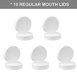 AOZITA 10 Pack REGULAR Mouth Mason Jar Lids for