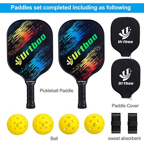 Urtboo Pickleball Paddle Rackets,USAPA Approved Graphite Carbon Fiber