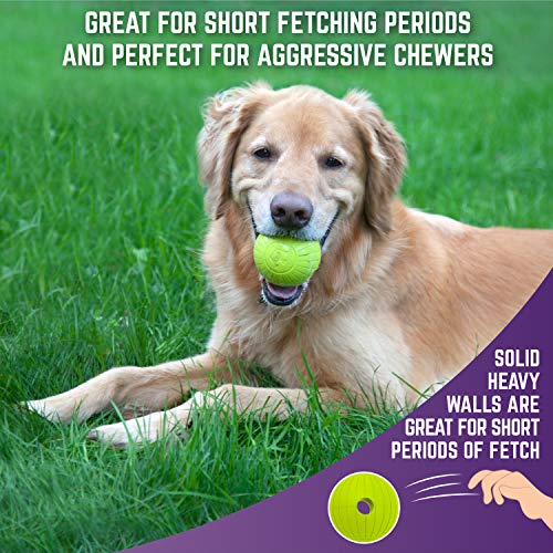 Chew King Fetch Balls Extremely Durable Natural Rubber Toy, Yellow, 3" (CM0272CS01) Pricepulse