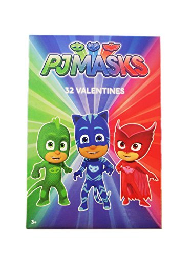 Paper Magic PJ Masks Valentines Day Cards for Kids Toddlers -- 32 PJ Masks Valentine Cards (Boxed School Classroom Pack)