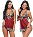 Avidlove Women V-Neck Lingerie Lace Babydoll Mesh Chemise Nightwear Outfits S-4XL