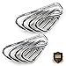Silver Aluminum Carabiner - Quickdraw Metal Keychain Mini Spring-loaded Carrying Locking Gear for Everyday Life Uses, Outdoor Activity, Hanging or Travel Organizer - 10 PCS D Shape Buckle Pack