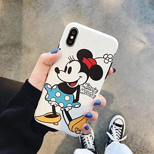 Maxlight Mickey Minnie Mouse Case for iPhone 8 X 7 Plus XR XS MAX Lovely Back Cover Case for iPhone 7 Cute Soft TPU Shell (Style1, for iPhone X XS)