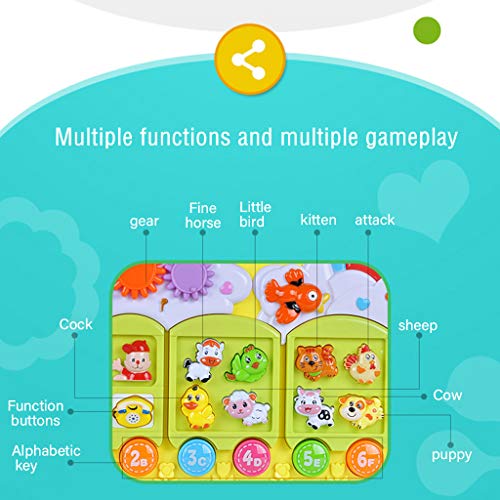 XGao Baby Toys 6 to 12 Months, Baby Music Toys Multi-function Electronic Piano Keyboard Light Animal Sounds Infant Toy Activity Center Educational Best Gifts for Months Year Old Boy Girls (Multicolor)