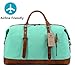 BLUBOON Canvas Overnight Bag Travel Duffel for Men and Women Weekender Tote (Mint Green)