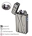 BOLT Lighter® USB Rechargeable Windproof Electric Plasma Dual Arc Lighter Set with USB Charging Cable and Carrying Pouch (Curvy Lines)