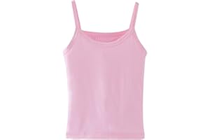 Girls Camisole Classic Solid Toddlers Spaghetti Straps Undershirts Soft Tank Tops Crewneck Breathable Casual Summer Tops