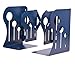 SatisInside Medium Size 3 Grids Modern Reinforced Metal Adjustable Bookends Book Racks, Non-Skid, Max Length 19