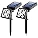 Solar Lights, 2-in-1 Waterproof Outdoor Solar Landscape Spotlights Adjustable Wall Light Landscape Light Security Lighting Dark Sensing Auto On/Off for Patio Deck Yard Garden Driveway Pathway (2 pack)