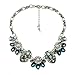 Fit&Wit Rhinestone Crystal Choker Reasin Statement Fashion Costume Necklace for Women