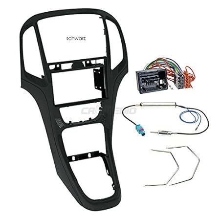 Opel Astra J 09-16 2-DIN Autoradio Einbauset in original Plug&Play Qualität mit Antennenadapter, Radioanschlusskabel, Zubehör
