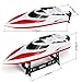 INTEY Remote Control Boats - Easy to Use for Kids & Adult, Run Fast in H102 20+ mph for Pool & Lakes, Speed Boat with 4 Channel & Capsize Recovery, Red