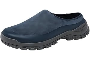 FUNCOS Men's Slip-On Clogs Slippers Open Back House Shoes for Indoor Outdoor Comfort